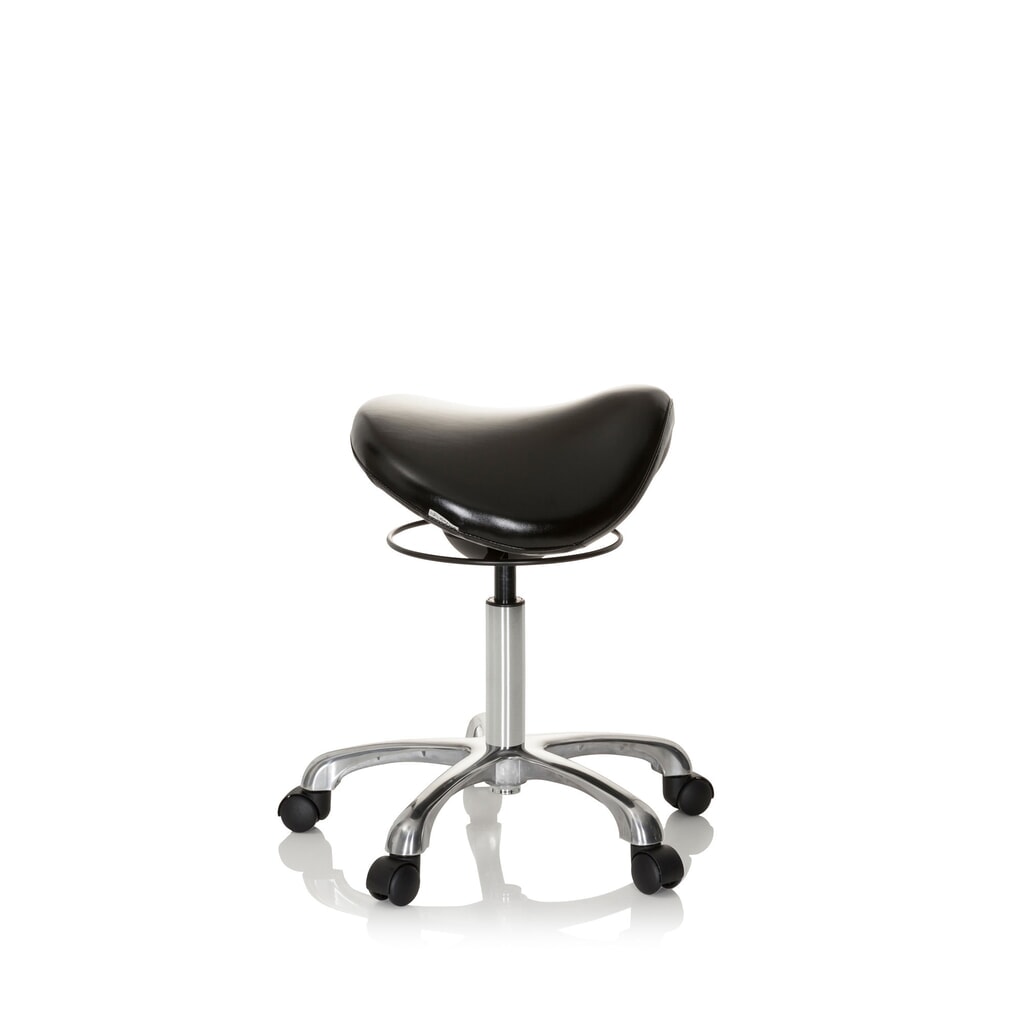 hjh OFFICE tabouret ergonomique / tabouret-selle ORTHO SIT PU similicuir, noir N° de l'image du produit 4 : hjh OFFICE tabouret ergonomique / tabouret-selle ORTHO SIT PU similicuir, noir