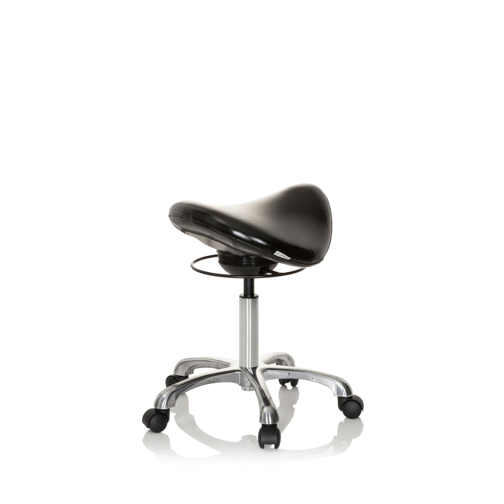 N° de l'image du produit 5 : hjh OFFICE tabouret ergonomique / tabouret-selle ORTHO SIT PU similicuir, noir