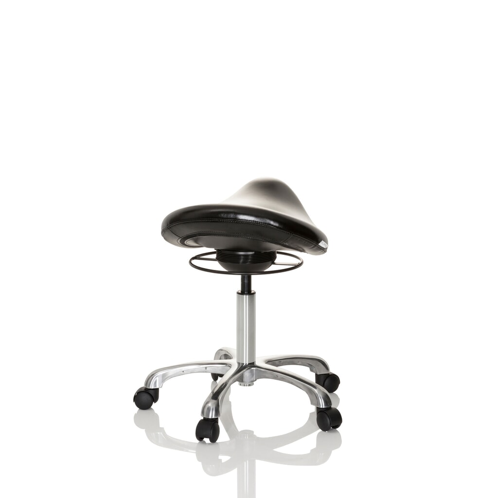 hjh OFFICE tabouret ergonomique / tabouret-selle ORTHO SIT PU similicuir, noir N° de l'image du produit 6 : hjh OFFICE tabouret ergonomique / tabouret-selle ORTHO SIT PU similicuir, noir