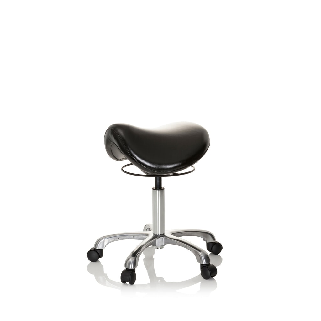 N° de l'image du produit 10 : hjh OFFICE tabouret ergonomique / tabouret-selle ORTHO SIT PU similicuir, noir