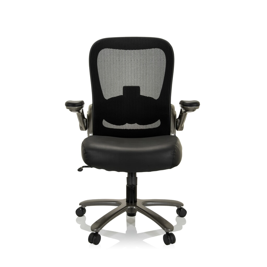 Illustration du produit: Chaise pour charges lourdes / chaise de bureau hjh OFFICE INSTRUCTOR T I Titan XXL maille / cuir, noir