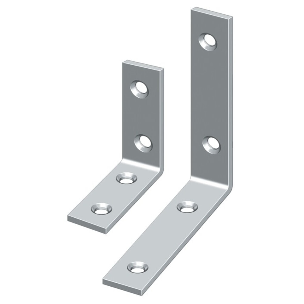 Illustration du produit: HOHAGE Bastlerwinkel, Stahl galvanisch gelb verzinkt, Länge 50 mm Breite 10 mm Stärke 1,8 mm, schmal