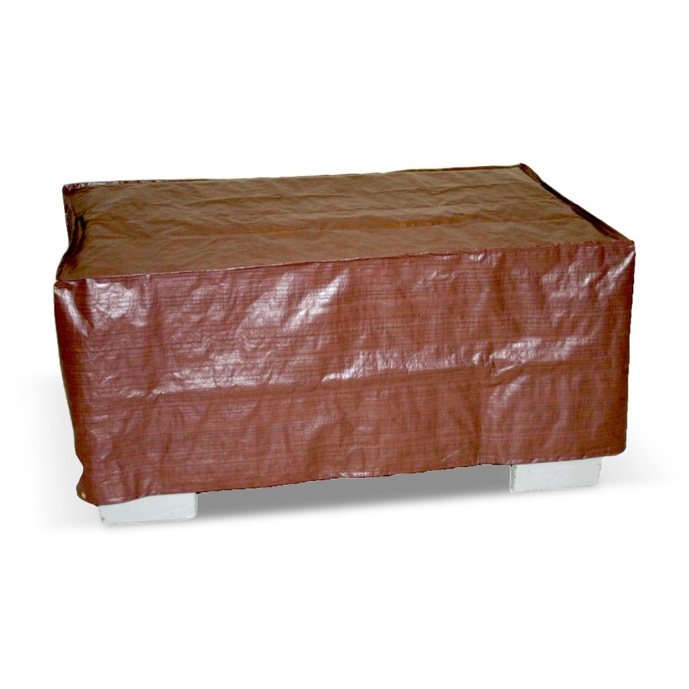 N° de l'image du produit 1 : Housse de protection avec bordure et œillets, H x l x P 500 x 1 250 x 850 mm, marron