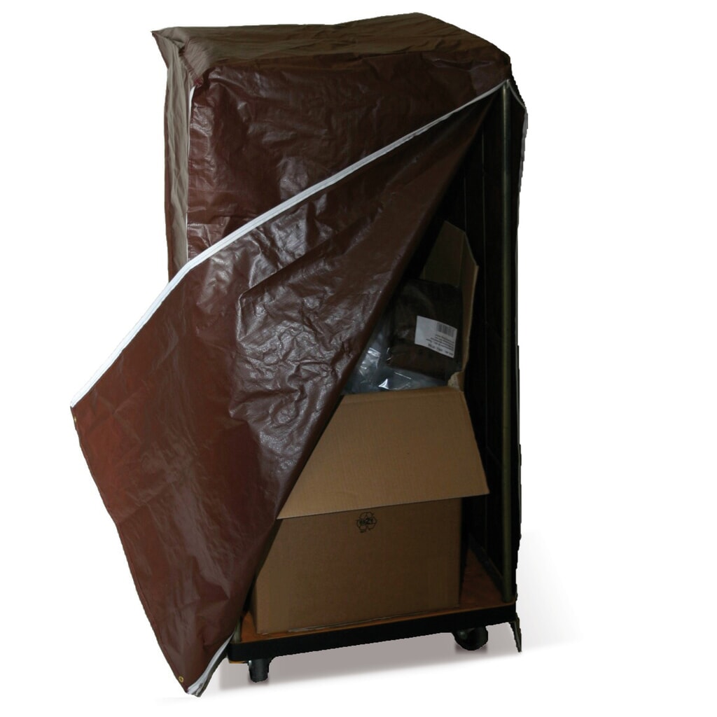 Housse de protection pour bacs à roulettes, HxlxP 1 450 x 750 x 850 mm, marron Illustration du produit: Housse de protection pour bacs à roulettes, HxlxP 1 450 x 750 x 850 mm, marron