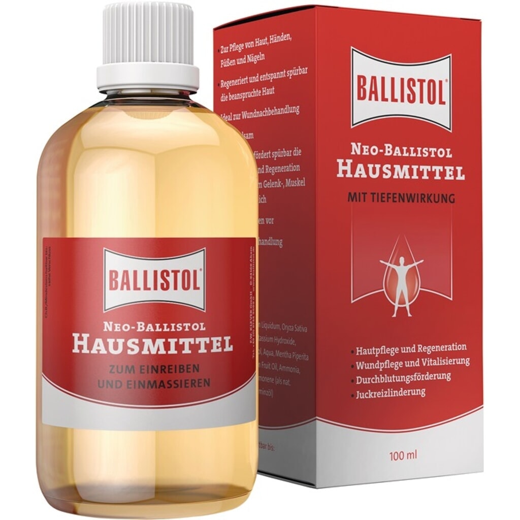 Huile de soin pour la peau Neo-Ballistol sans agents conservateurs 100 ml boutei Illustration du produit: Huile de soin pour la peau Neo-Ballistol sans agents conservateurs 100 ml boutei