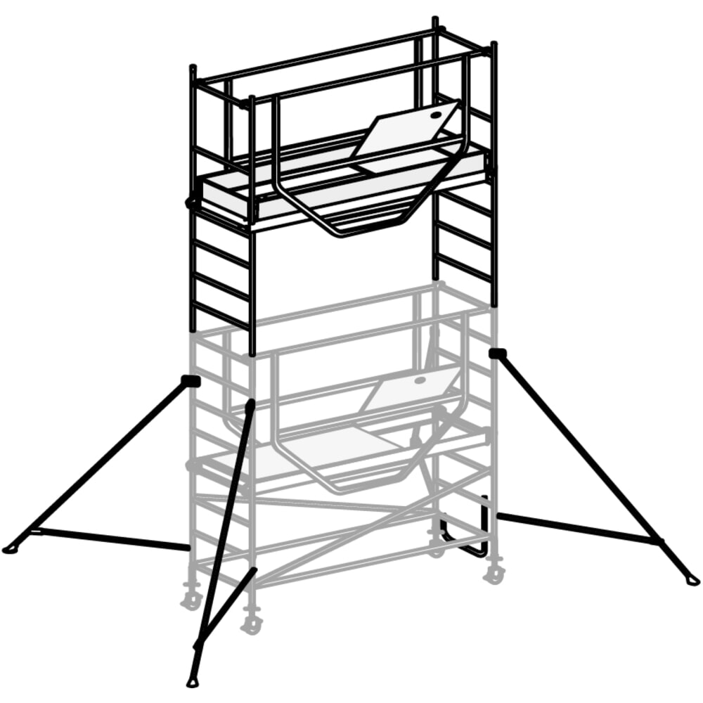 Illustration du produit: HYMER Échafaudage roulant HYMER ADVANCED SAFE-T module d’extension 2