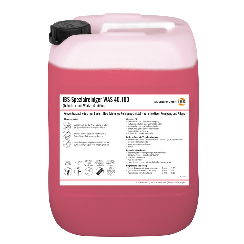 N° de l'image du produit 1 : Solvant pour sol d’atelier IBS WAS 40.100, 20 litres