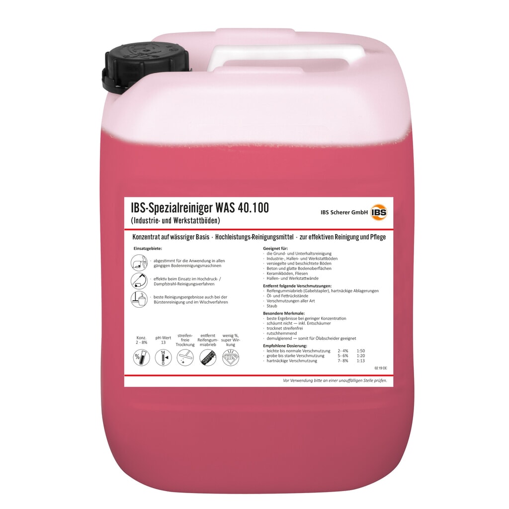 Solvant pour sol d’atelier IBS WAS 40.100, 20 litres Illustration du produit: Solvant pour sol d’atelier IBS WAS 40.100, 20 litres