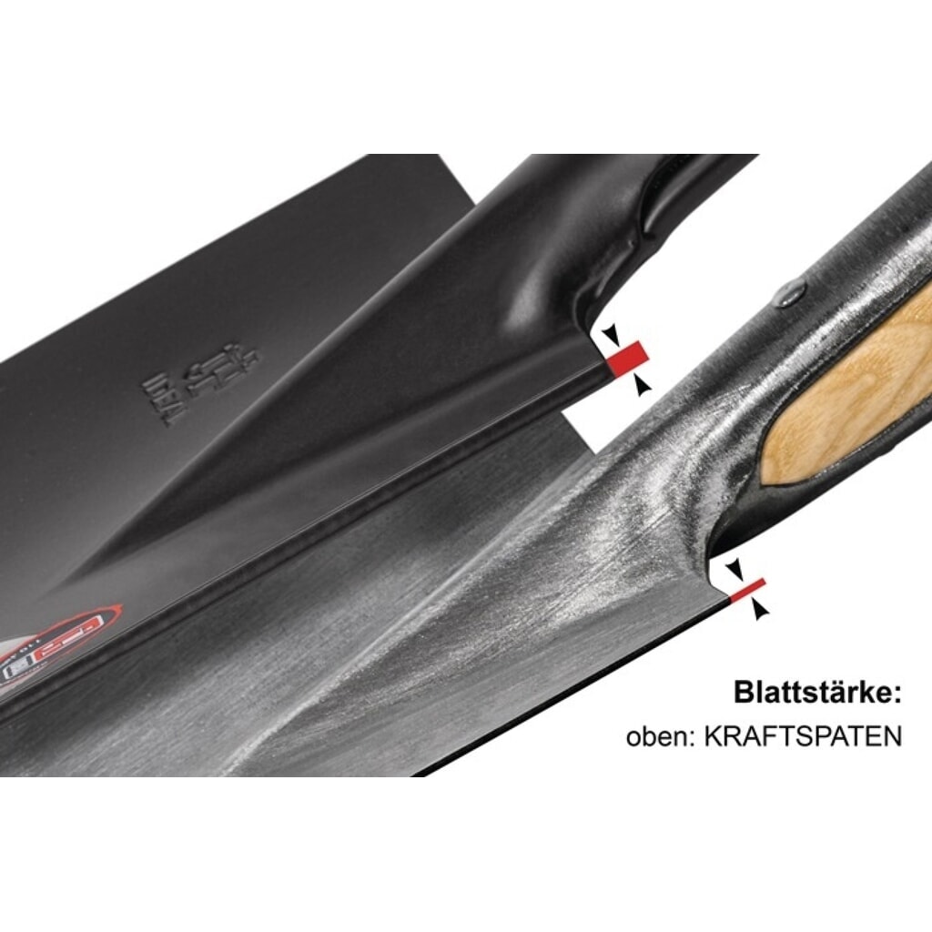 IDEAL Kraftspaten, Standard, 280 x 190 / 180 mm Größe 2, Stahlrohrstiel mit Hartholzknauf N° de l'image du produit 2 : IDEAL Kraftspaten, Standard, 280 x 190 / 180 mm Größe 2, Stahlrohrstiel mit Hartholzknauf