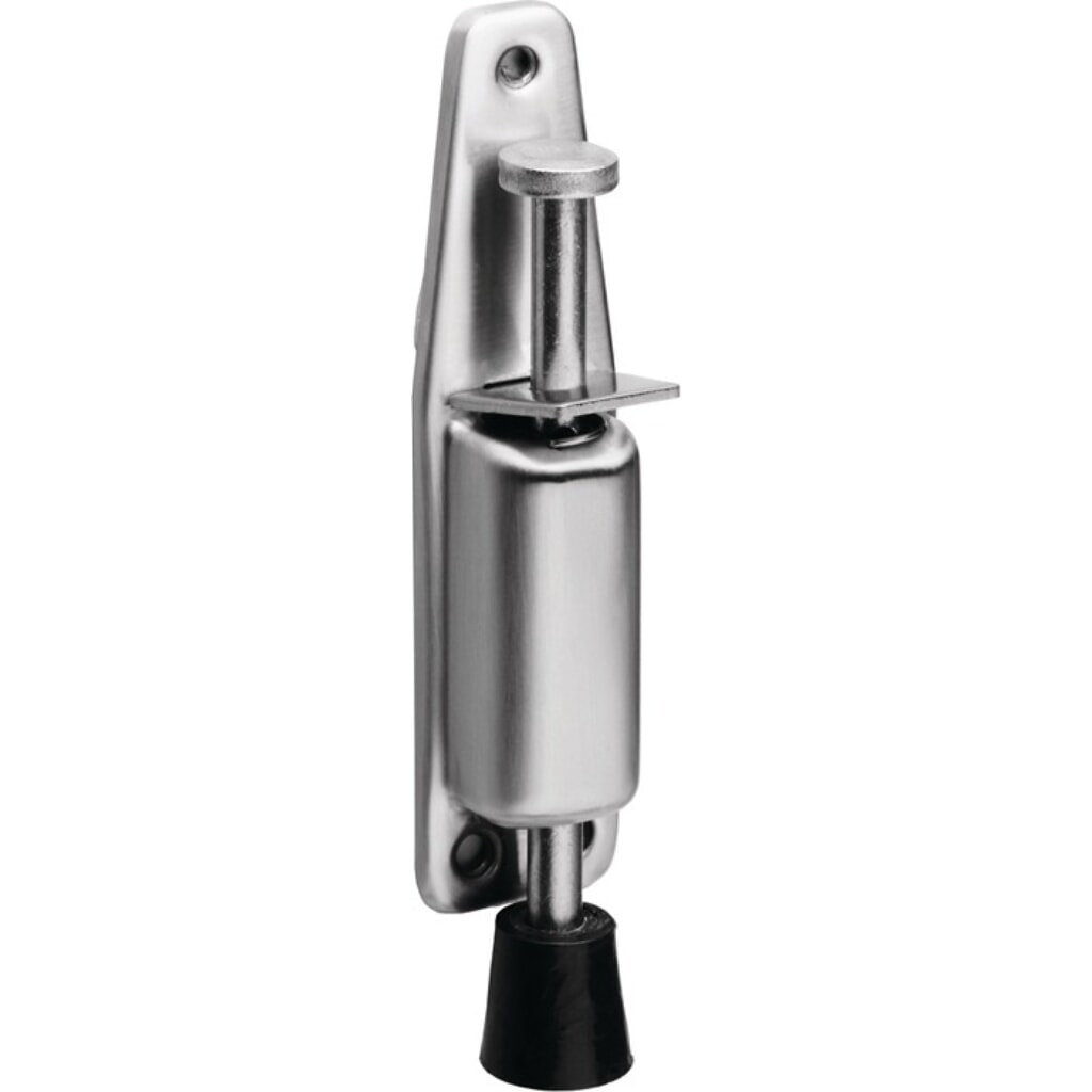 Illustration du produit: INTERSTEEL Türfeststeller 0035.4440, Hubhöhe 28 mm, Edelstahl matt, Türmontage