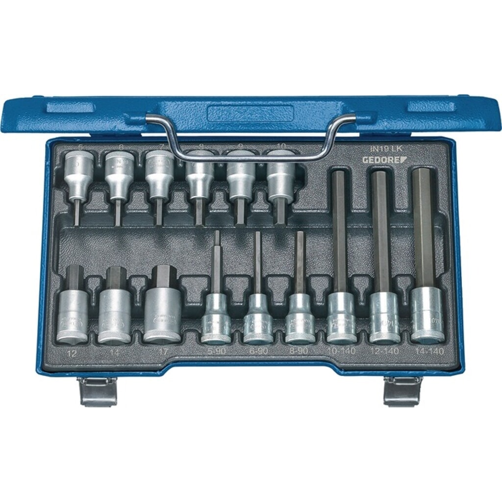 Illustration du produit: Jeu de clés à douille IN 19 LKM 15 pièces 1/2 po. 5-17 mm pour vis à six pans cr