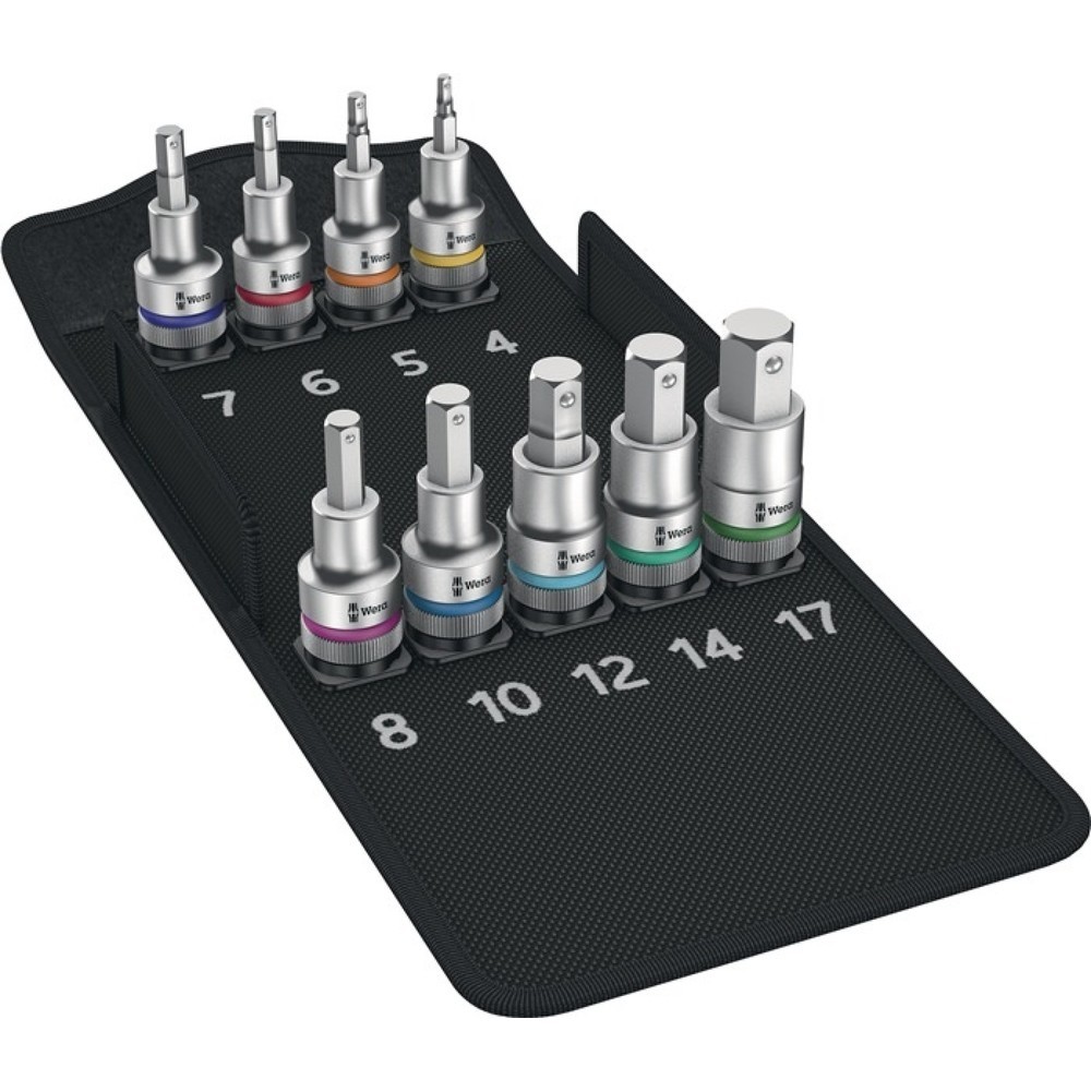 N° de l'image du produit 1 : Jeu de clés à douille 8740 C HF 1 9 pièces 1/2 po. 4-17 mm pour vis à six pans c