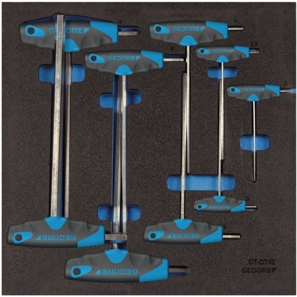 Illustration du produit: Module à outils 1500 CT2-DT 2142 9 pièces module 2/3 clé mâle coudée GEDORE