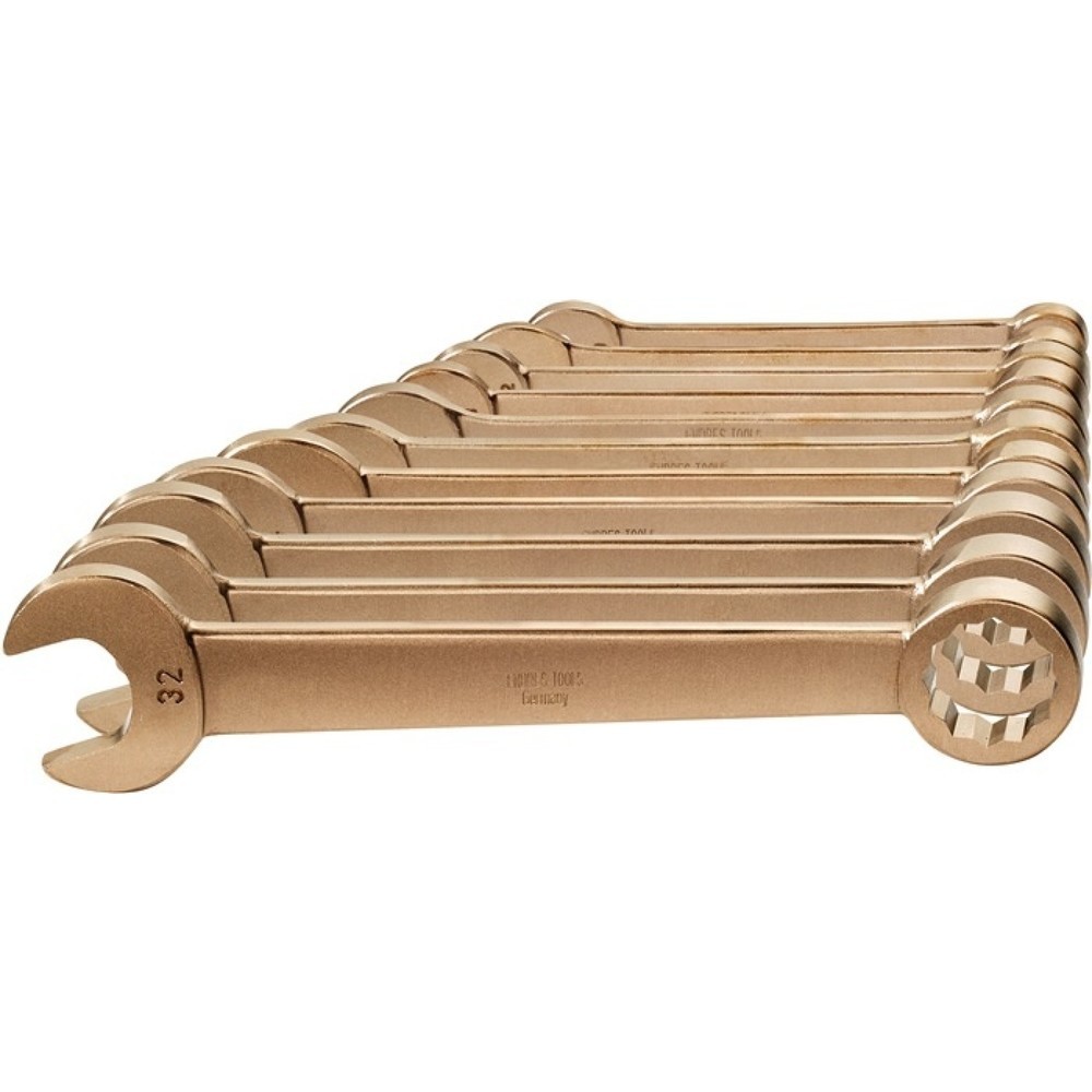 Illustration du produit: Jeu de clés mixtes 11 pcs. ouverture de clé 10-32 mm bronze multicomposant alumi