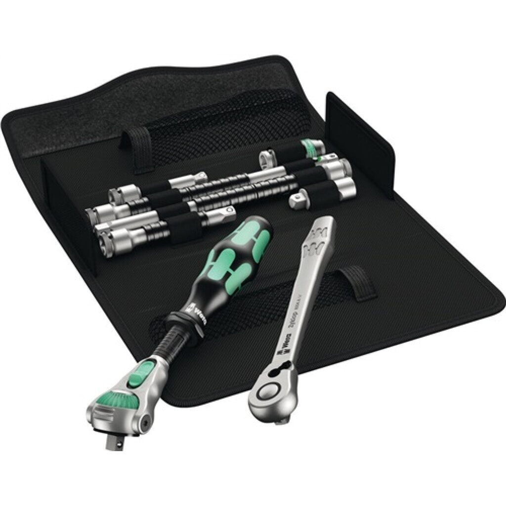 Illustration du produit: Jeu de cliquets KK Zyklop MS1 8 pièces pochette pliable WERA