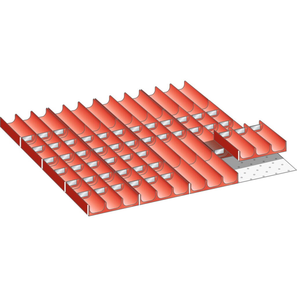 Jeu de compartiments creux LISTA 36x36E, (lxPxHF) 612x612x50 mm, 76 pièces Illustration du produit: Jeu de compartiments creux LISTA 36x36E, (lxPxHF) 612x612x50 mm, 76 pièces