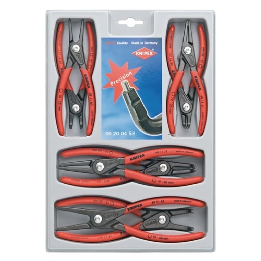 Jeu de pinces pour circlips de précision 8 pièces KNIPEX Illustration du produit: Jeu de pinces pour circlips de précision 8 pièces KNIPEX