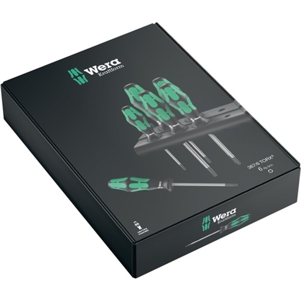 N° de l'image du produit 2 : Jeu de tournevis 367/6 6 pièces TORX® Poignée bicomposant lame ronde WERA
