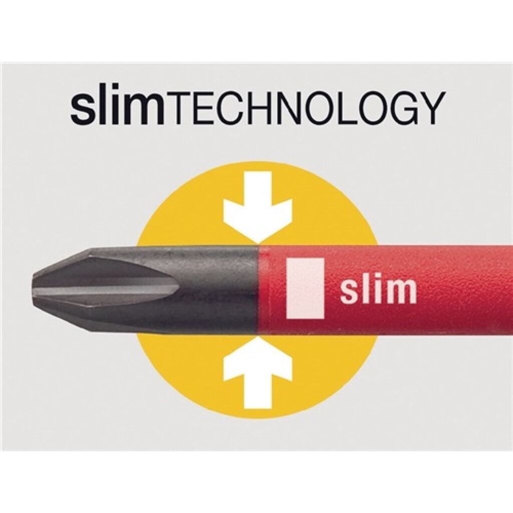 Lame interchangeable SlimBit electric fente 4 x 75 mm isolé VDE WIHA N° de l'image du produit 3 : Lame interchangeable SlimBit electric fente 4 x 75 mm isolé VDE WIHA