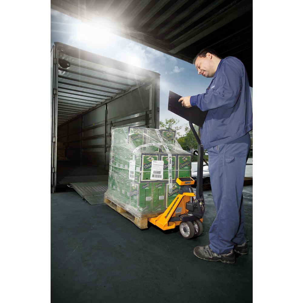 N° de l'image du produit 5 : Transpalette Jungheinrich avec balance AMW 22 avec affichage de base, capacité de charge 2 200 kg, caoutchouc plein/polyuréthane