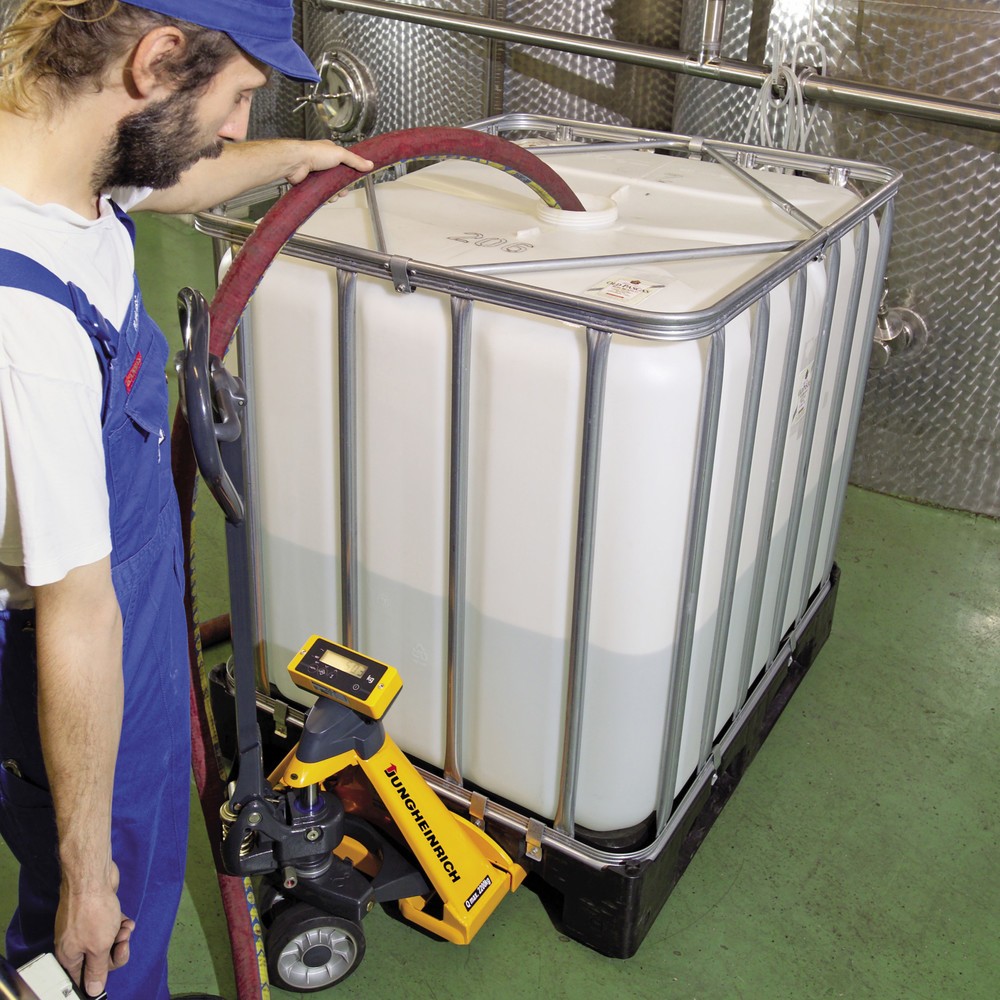 N° de l'image du produit 4 : Transpalette Jungheinrich avec balance AMW 22 avec affichage de base, capacité de charge 2 200 kg, caoutchouc plein/polyuréthane
