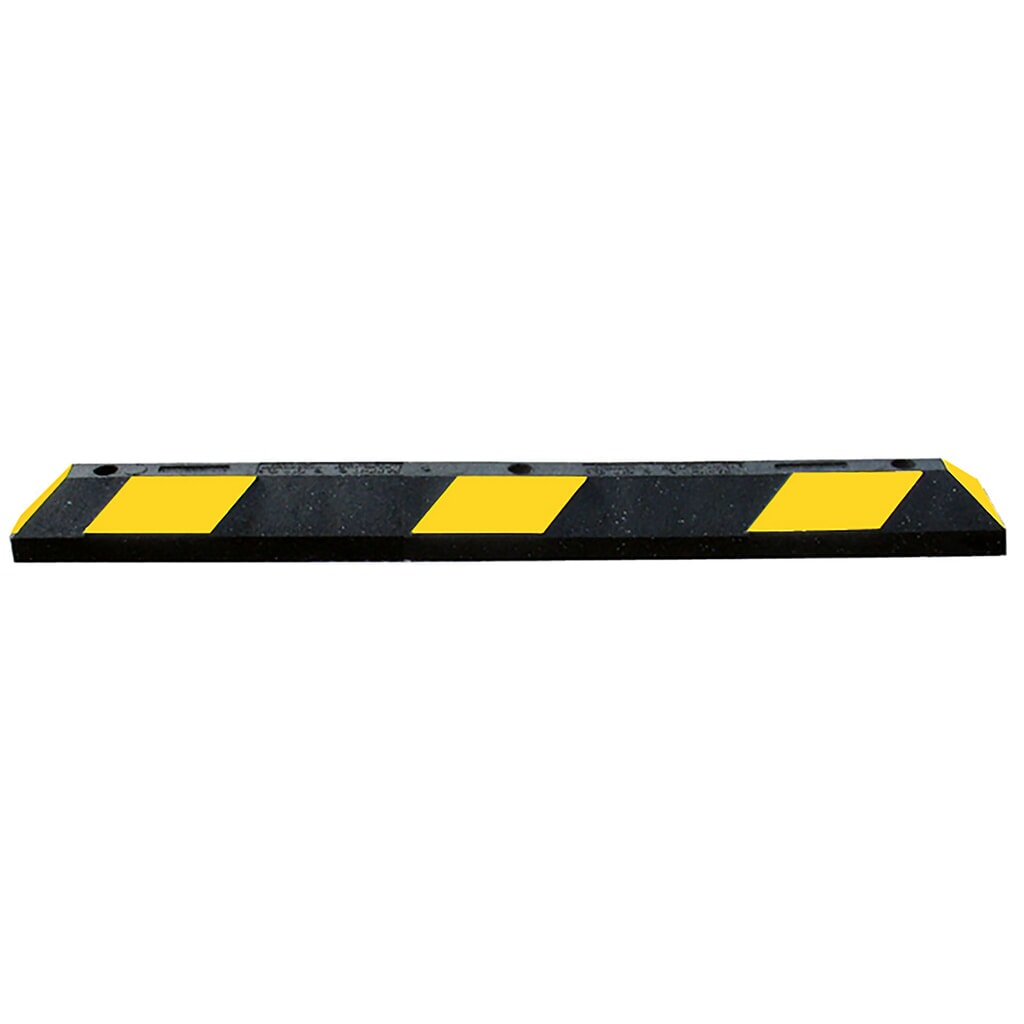 Justrite® Butoir de roue Park-It®, caoutchouc recyclé, largeur 1 800 mm, noir/jaune Illustration du produit: Justrite® Butoir de roue Park-It®, caoutchouc recyclé, largeur 1 800 mm, noir/jaune