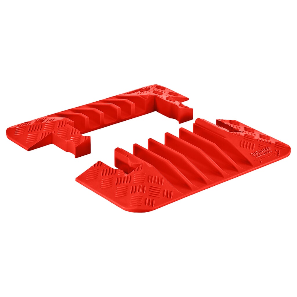 Justrite® Passage pour câbles Guard Dog®, élément final, 5 canaux, Lxl 220 x 500 mm, orange Illustration du produit: Justrite® Passage pour câbles Guard Dog®, élément final, 5 canaux, Lxl 220 x 500 mm, orange