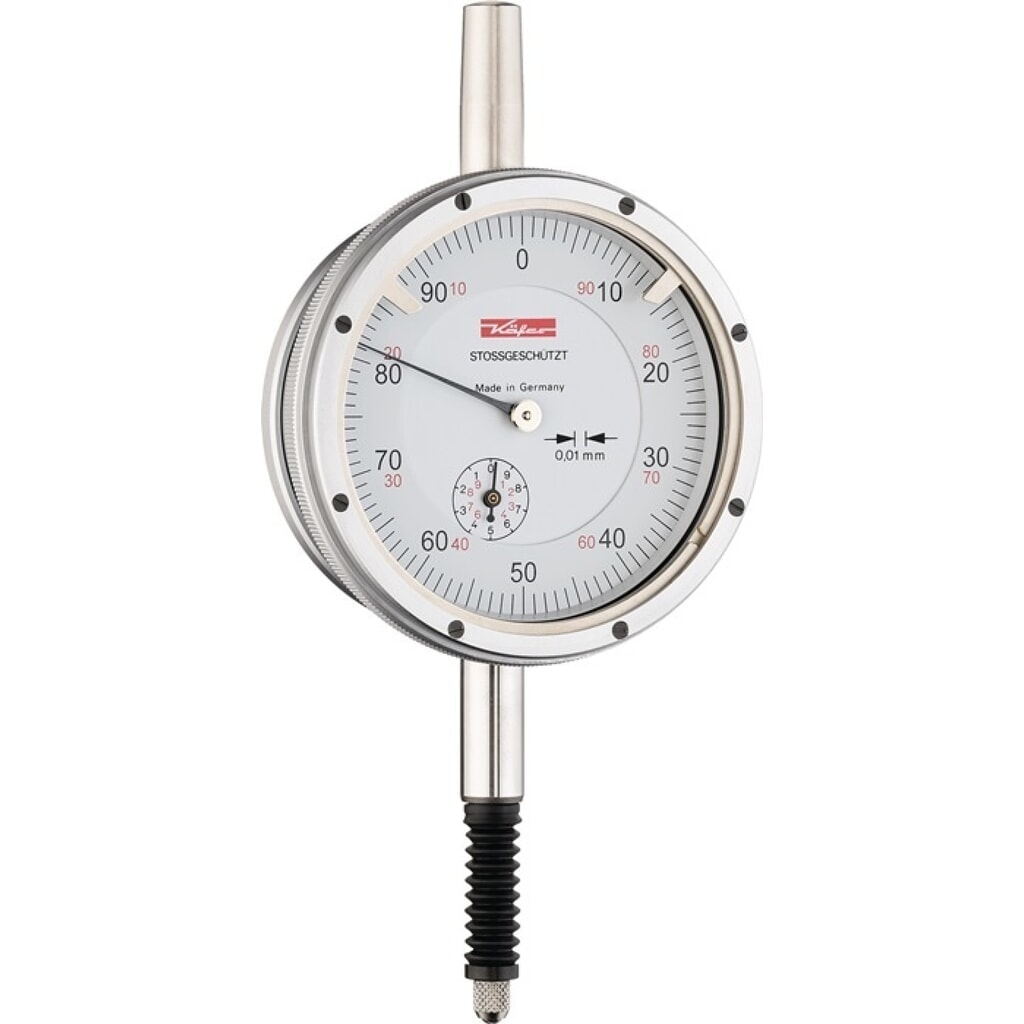 KÄFER Messuhr M2 SW, mit Stoßschutz, 10 mm Ablesung 0,01 mm Illustration du produit: KÄFER Messuhr M2 SW, mit Stoßschutz, 10 mm Ablesung 0,01 mm