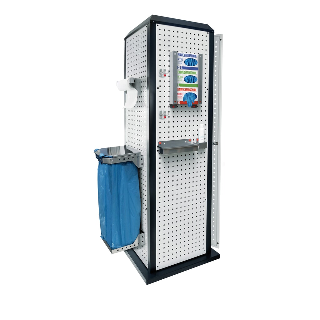 Kappes RasterPlan® Station d’hygiène, fixe, avec porte et tablette, HxlxP 2 015 x 700 x 700 mm, modèle 2 Illustration du produit: Kappes RasterPlan® Station d’hygiène, fixe, avec porte et tablette, HxlxP 2 015 x 700 x 700 mm, modèle 2