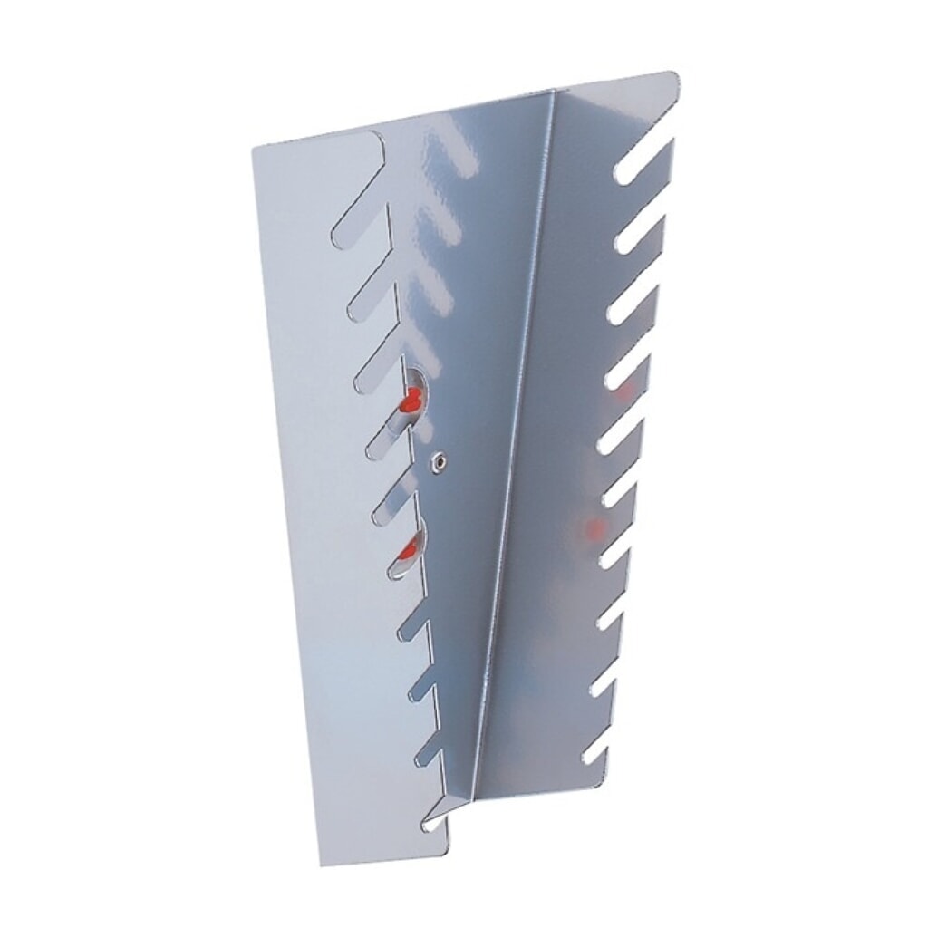Kappes Schraubenschlüsselhalter, 10 Aufnahmen senkrecht für Lochplatten, H220xB145/75xT50mm Illustration du produit: Kappes Schraubenschlüsselhalter, 10 Aufnahmen senkrecht für Lochplatten, H220xB145/75xT50mm