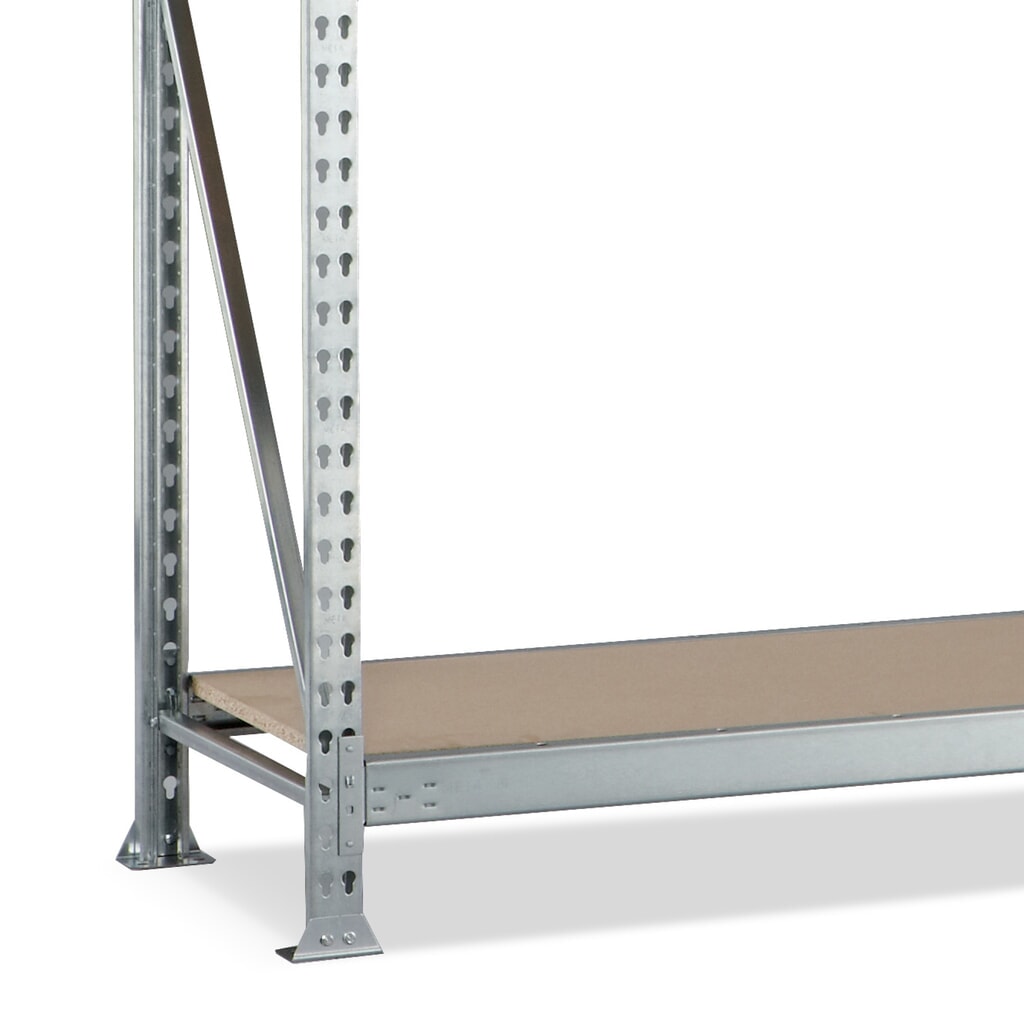 Rayonnage grande portée META, avec panneaux agglomérés, capacité de charge 600 kg, TA, H x l x P 2 500 x 1 800 x 650 mm N° de l'image du produit 2 : Rayonnage grande portée META, avec panneaux agglomérés, capacité de charge 600 kg, TA, H x l x P 2 500 x 1 800 x 650 mm