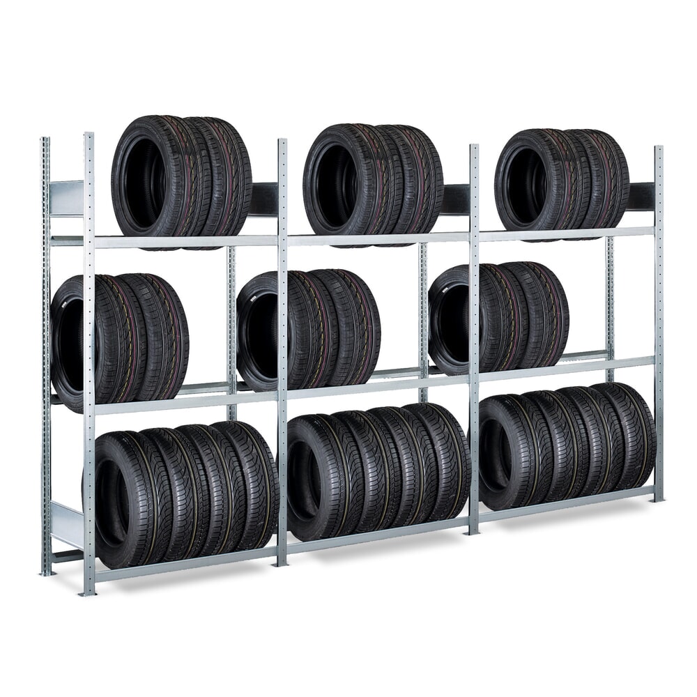 Illustration du produit: Kit complet Rayonnage pour pneus SCHULTE, HxlxP 2 000 x 3 000 x 400 mm