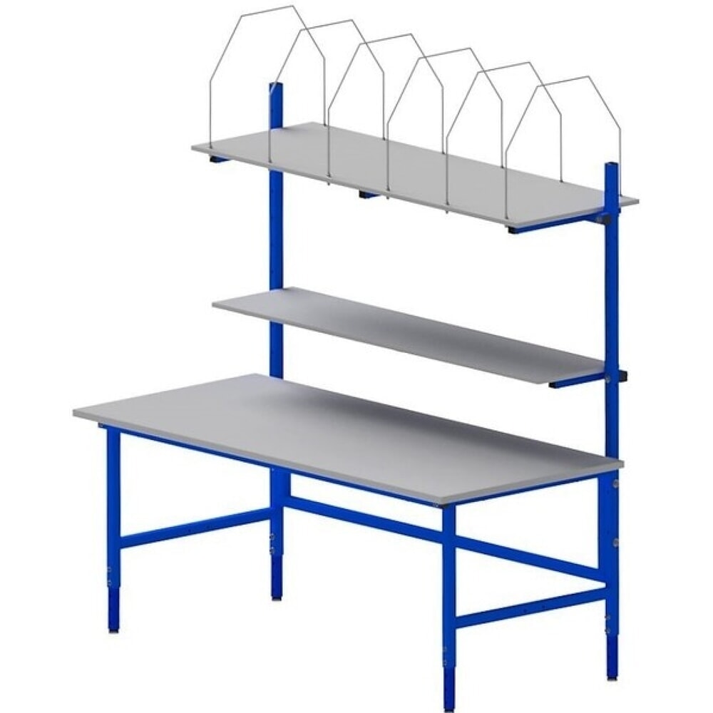 N° de l'image du produit 7 : DAHMEN Table d’emballage Classic réglable manuellement en hauteur, simple face, Kit complet, H x l x P 700-950 x 2 000 x 900 mm