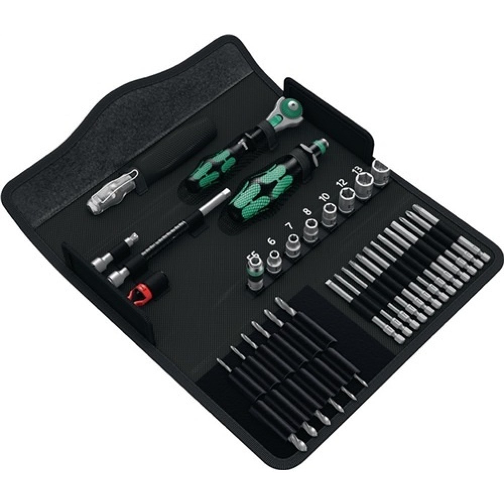 Illustration du produit: Jeu d'outils KK M1 39 pièces structure métallique pochette pliable WERA
