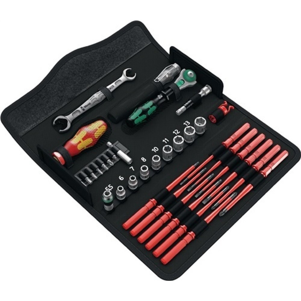Illustration du produit: Jeu d'outils KK W1 35 pièces entretien pochette pliable WERA