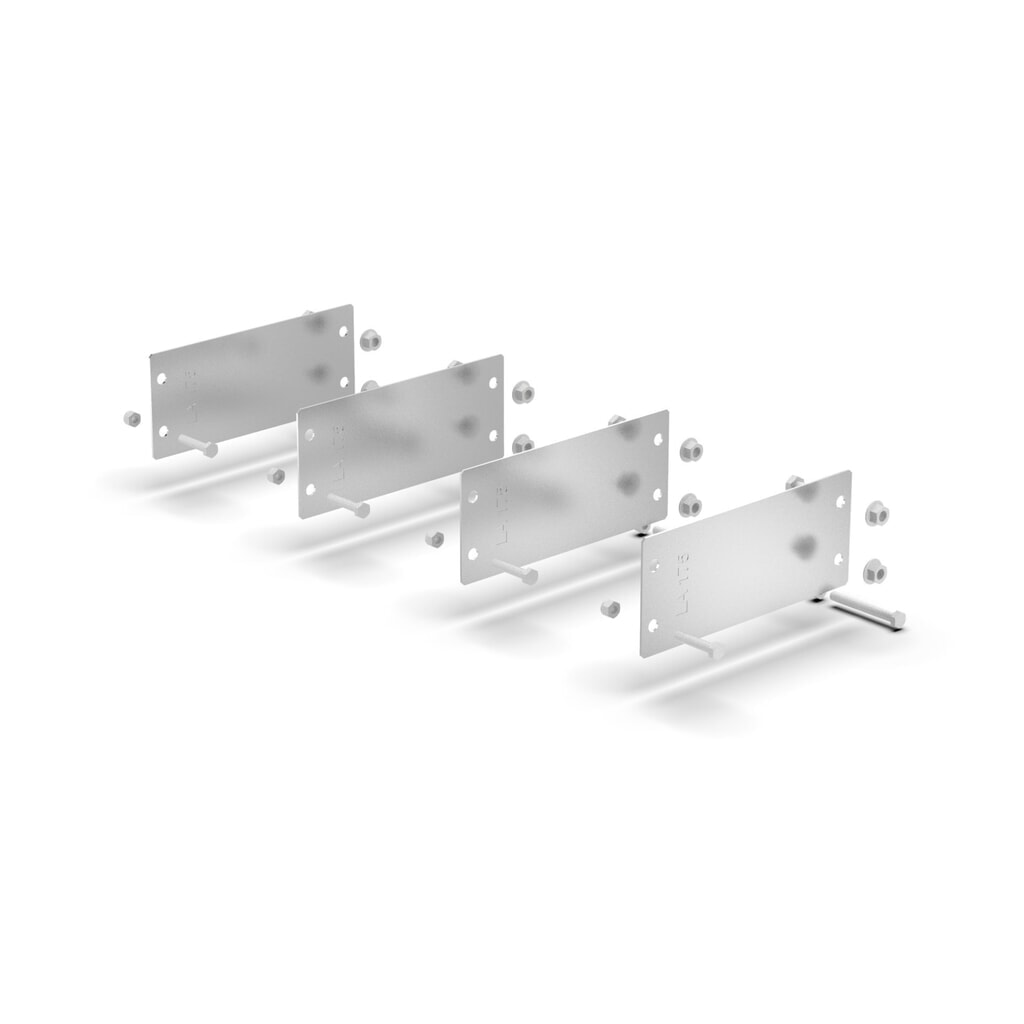 Kit de fixation pour dosseret grillagé META MULTIPAL, supports 85/17 et 85/20 Illustration du produit: Kit de fixation pour dosseret grillagé META MULTIPAL, supports 85/17 et 85/20