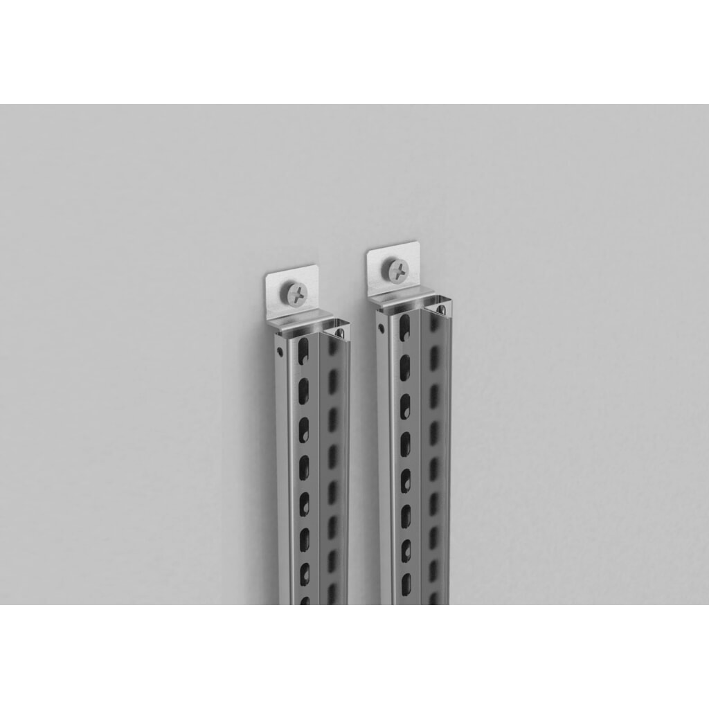 N° de l'image du produit 2 : Kit pour chevillage au mur pour étagère à dossiers META, unilatéral, gris clair, GF