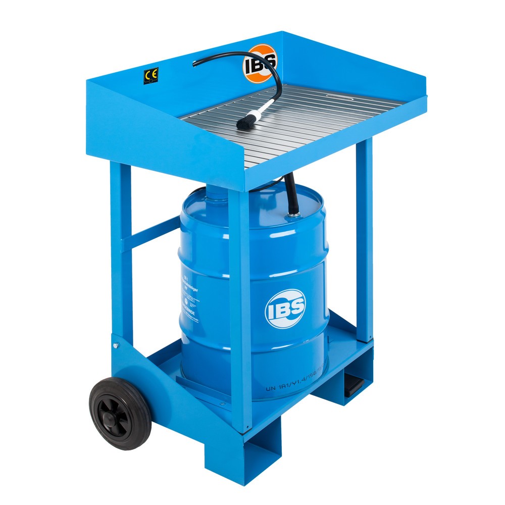 Illustration du produit: Poste de nettoyage IBS pour petites pièces pour fûts de 50 l, mobile, tôle d'acier