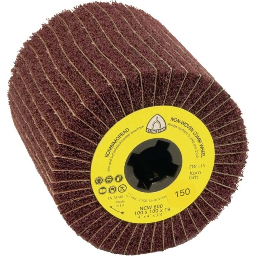 Illustration du produit: KLINGSPOR Satinierwalze NCW 600 S COMBI, Ø100xB100mm, 100, 19 mm