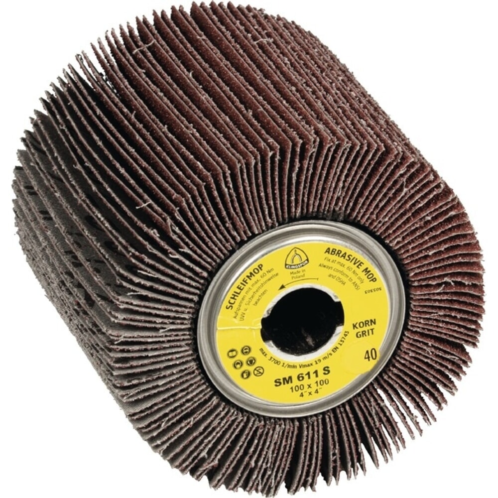 Illustration du produit: KLINGSPOR Satinierwalze SM 611 S, Ø100xB100mm, 40 braun, 19 mm