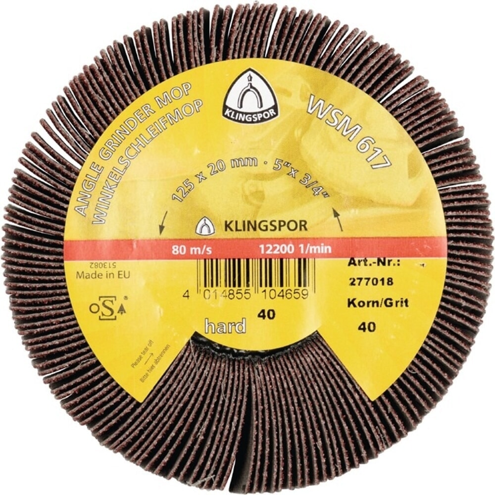 Illustration du produit: KLINGSPOR Schleifmoprad WSM 617, Ø125xB20mm, 40 braun, M14
