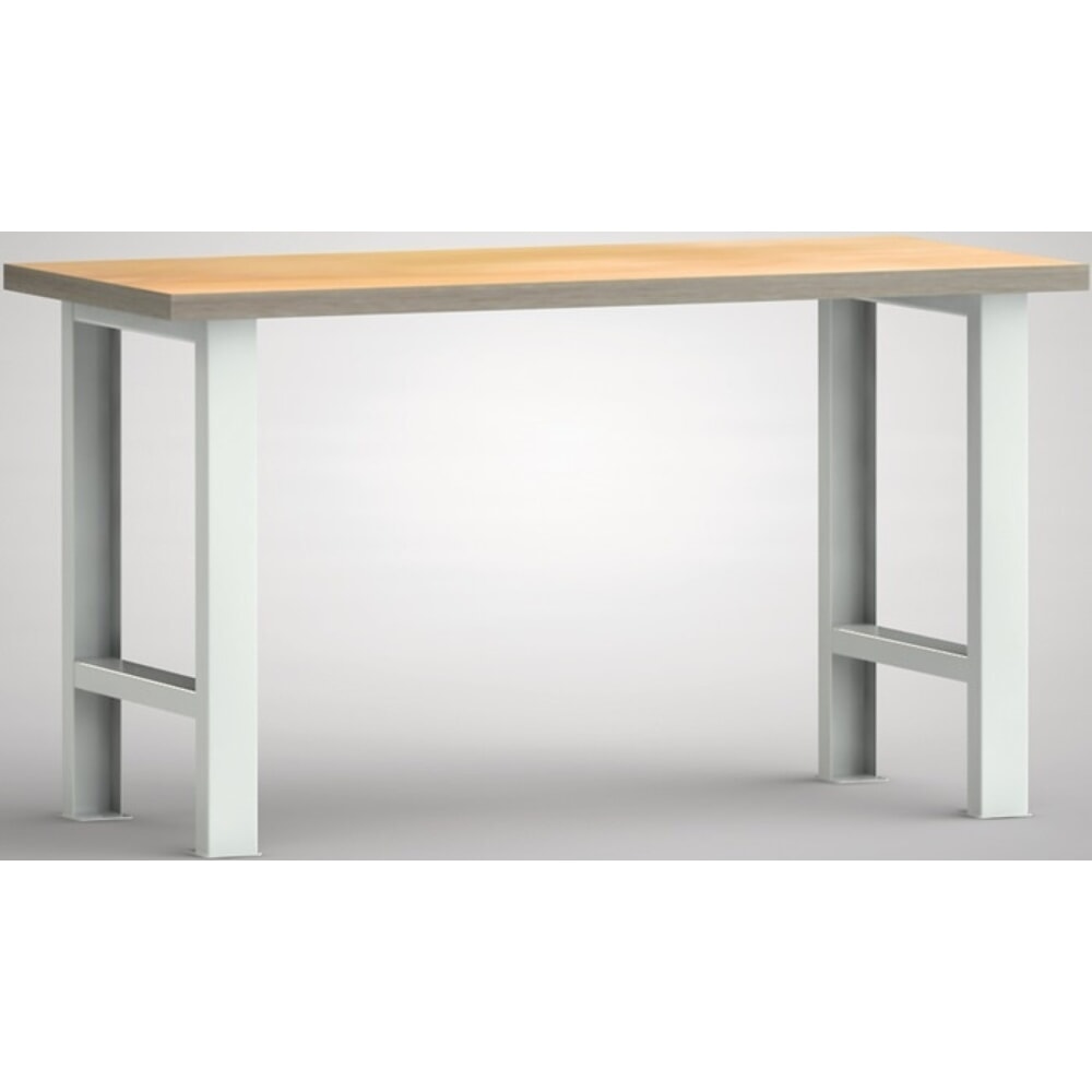Illustration du produit: KLW-LUTZ Betriebseinrichtungen Werkbank, lichtgrau, RAL 7035, B1500xT700xH840mm Buche Multiplex