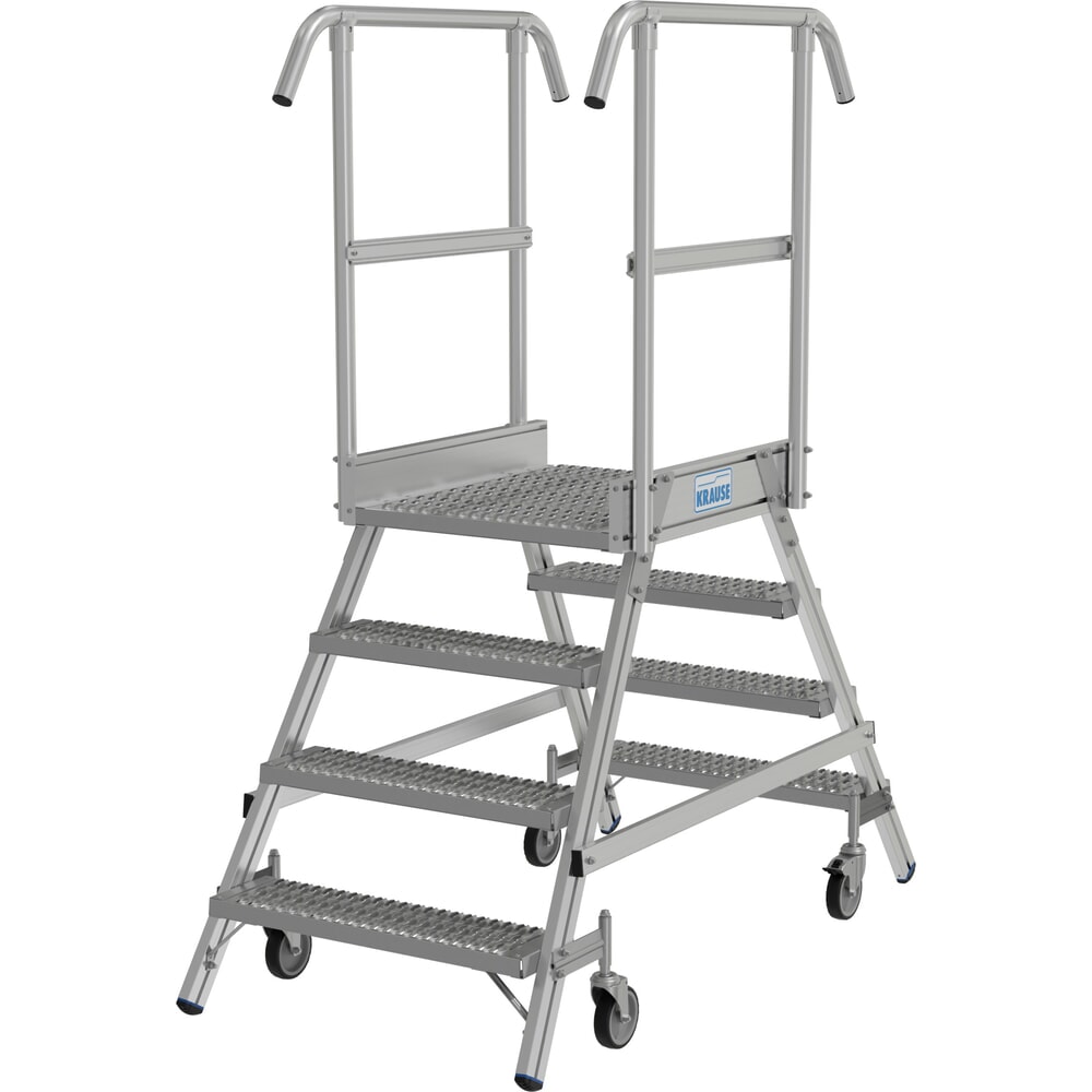 N° de l'image du produit 14 : Échelle à plate-forme mobile KRAUSE® STABILO, accès double face, grille de profil R13, 2 x 4 marches