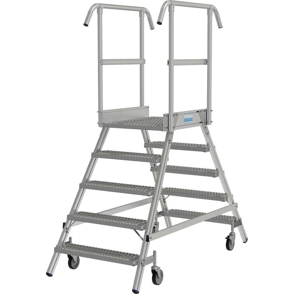 N° de l'image du produit 14 : Échelle à plate-forme mobile KRAUSE® STABILO, accès double face, grille de profil R13, 2 x 5 marches