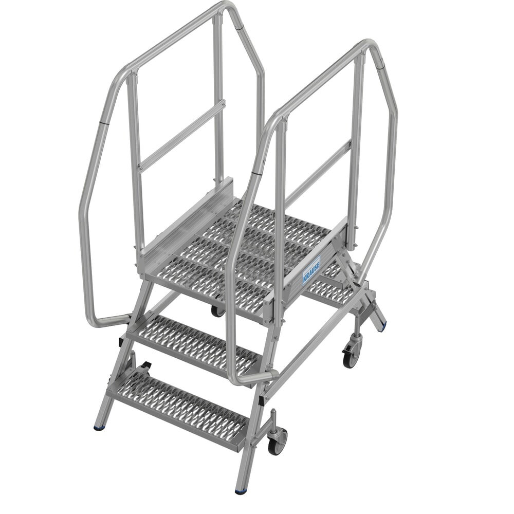 N° de l'image du produit 15 : Échelle à plate-forme mobile KRAUSE® STABILO, accès double face, grille de profil R13, 2 x 3 marches
