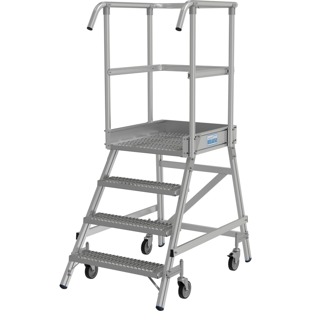 N° de l'image du produit 2 : Échelle à plate-forme mobile KRAUSE® STABILO, accès unilatéral, grille de profil R13, 4 marches
