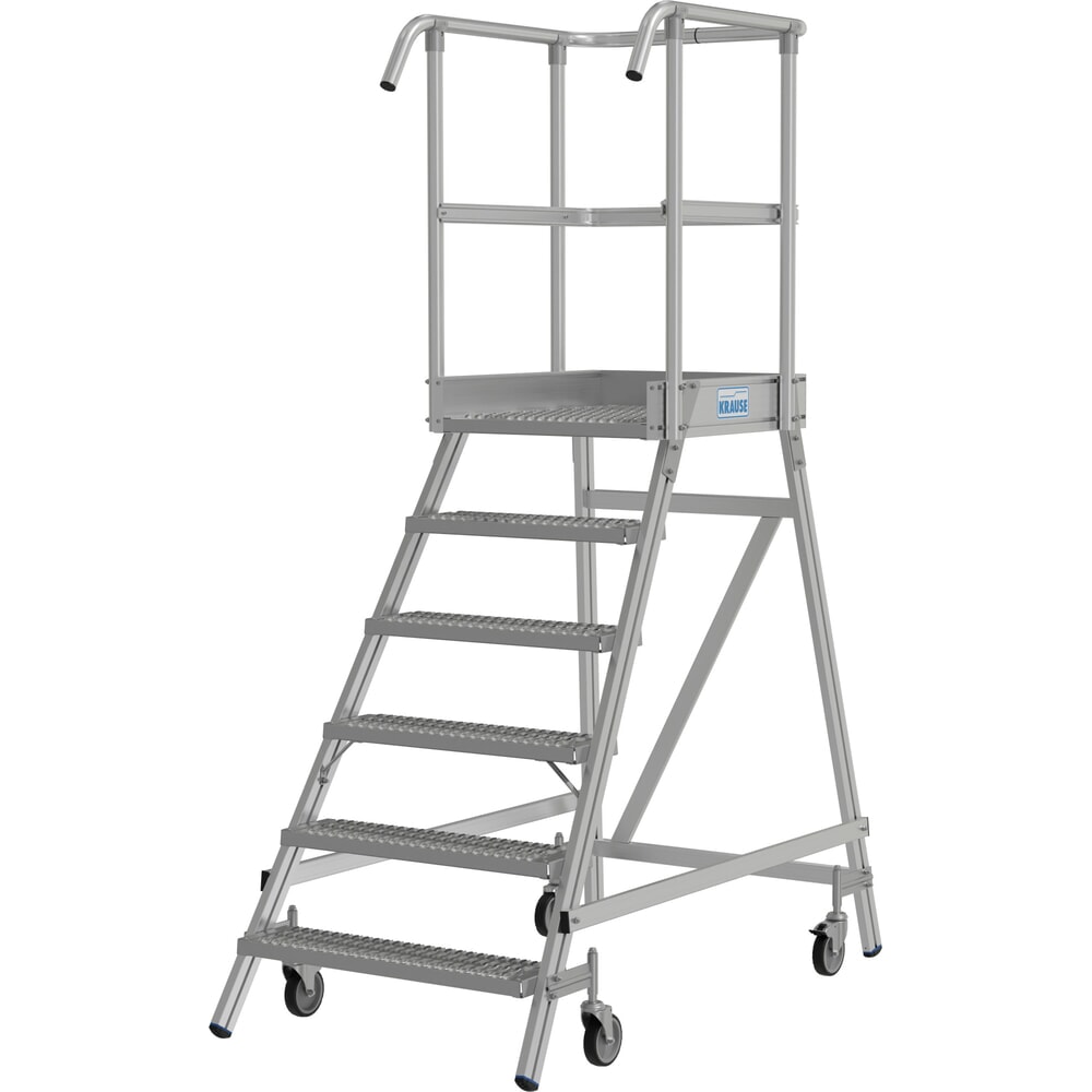 N° de l'image du produit 17 : Échelle à plate-forme mobile KRAUSE® STABILO, accès unilatéral, grille de profil R13, 6 marches