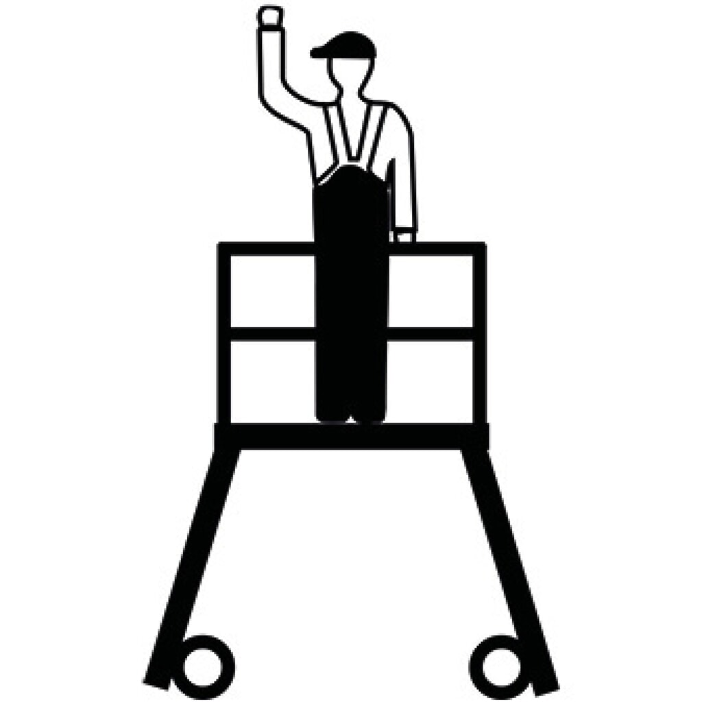 Échelle à plate-forme mobile KRAUSE® STABILO, accès unilatéral, grille de profil R13, 2 marches N° de l'image du produit 8 : Échelle à plate-forme mobile KRAUSE® STABILO, accès unilatéral, grille de profil R13, 2 marches