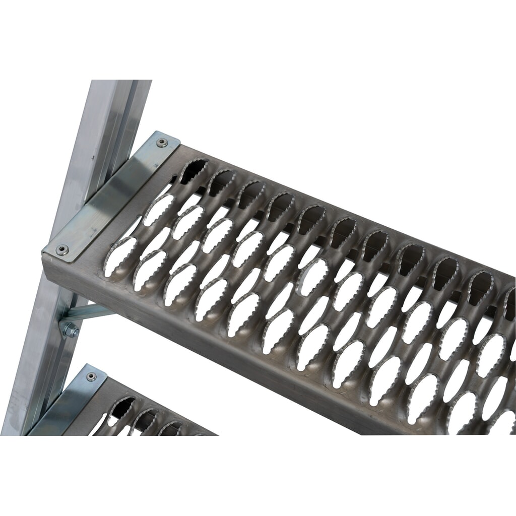 Échelle à plate-forme mobile KRAUSE® STABILO, accès unilatéral, grille de profil R13, 2 marches N° de l'image du produit 9 : Échelle à plate-forme mobile KRAUSE® STABILO, accès unilatéral, grille de profil R13, 2 marches