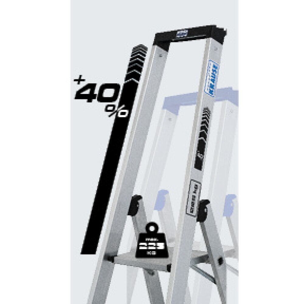 N° de l'image du produit 2 : Escabeau KRAUSE® STABILO avec arceau haut, capacité de charge 225 kg, 3 marches